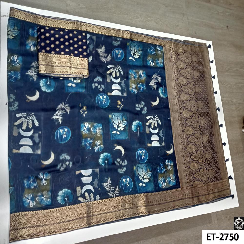 modern digital print saree