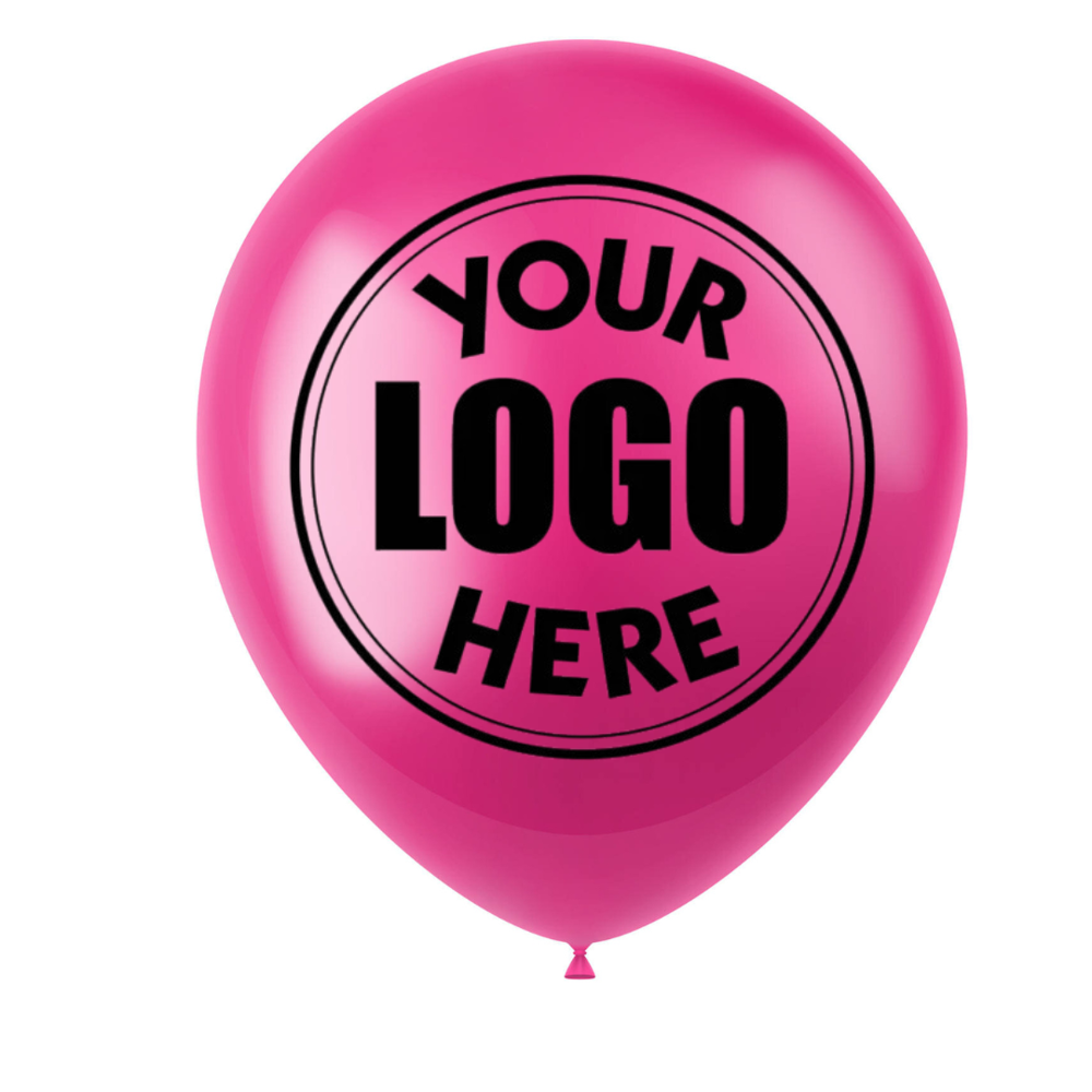 12 Inch Metallic Printed Balloons Multicolor with Branding (500 Pcs)