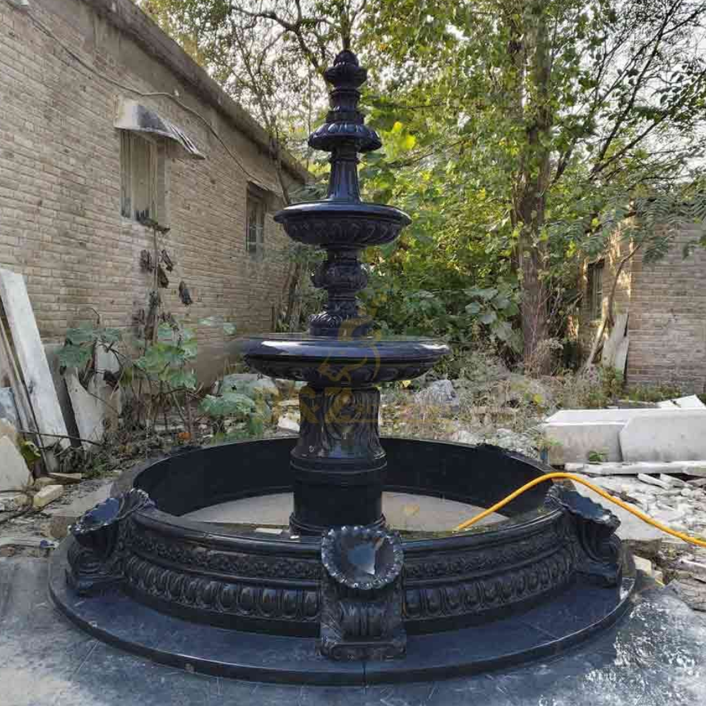 Black Marble Water Fountain