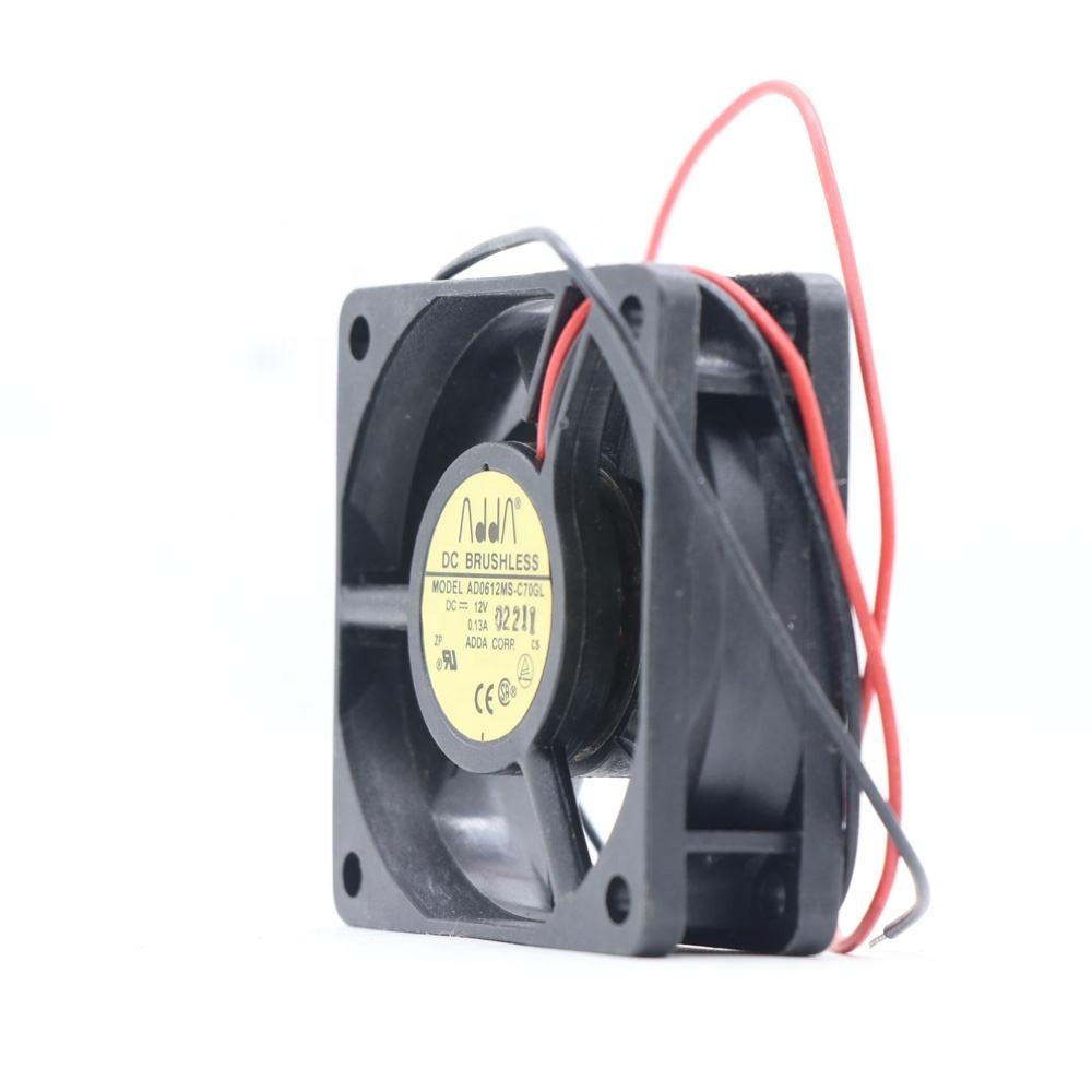 ADDA AD0612MS-C70GL 2 Line 6020 60x60x20mm 6cm 12V DC 0.13A 10.8CFM 4000RPM Chassis Power Supply Axial Cooling Fan