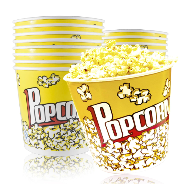 IMPORTED PAPER POPCORN BUCKET 1KG AND 1.5 KG