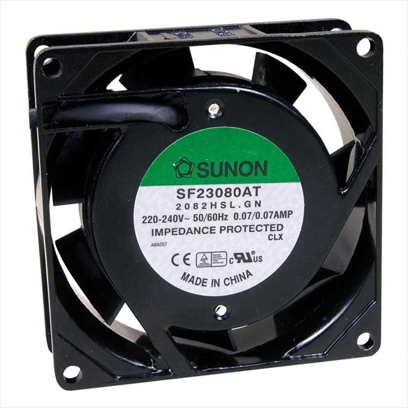 SUNON SF23080AT 2082HSL 8025 80*80*25mm 220V AC 8cm 0.07A 14W Ball Bearing 22CFM 2900RPM Axial Cooling Fan
