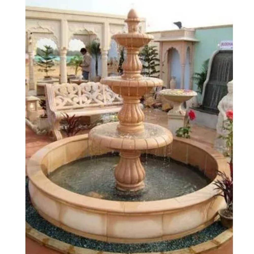 2 Tier Stylish Stone Fountain