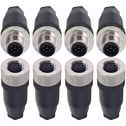 M12 - 8 Pin Male Plus Female ST Cable Type PG7 Solar Connector