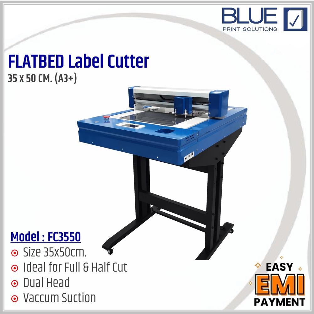Flatbed Label Die Cutting Machine (A3 Plus Table Top) - Color: Blue