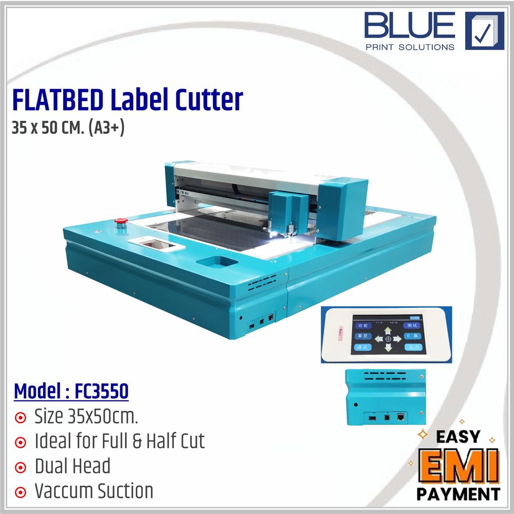 Flatbed Label Die Cutting Machine (A3 Plus Table Top) - Color: Blue
