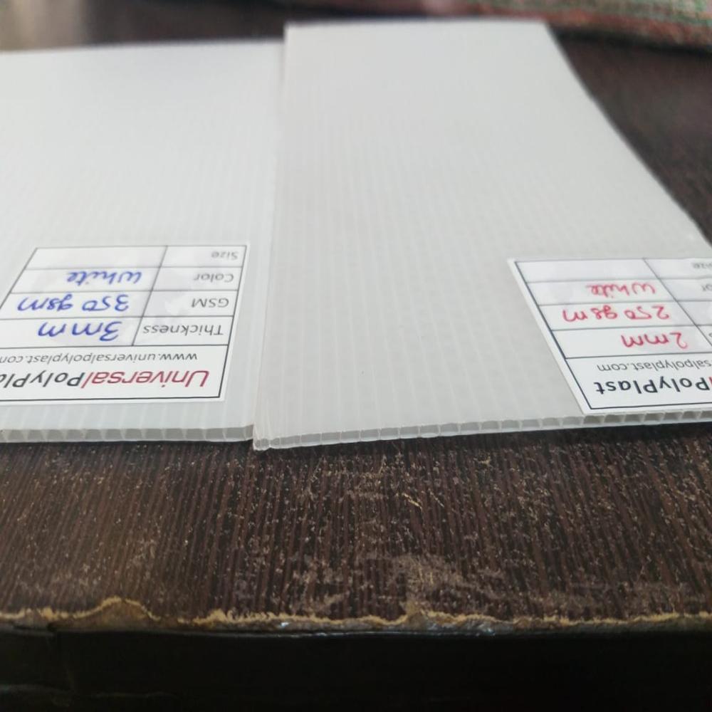 5mm White PP Flute Board