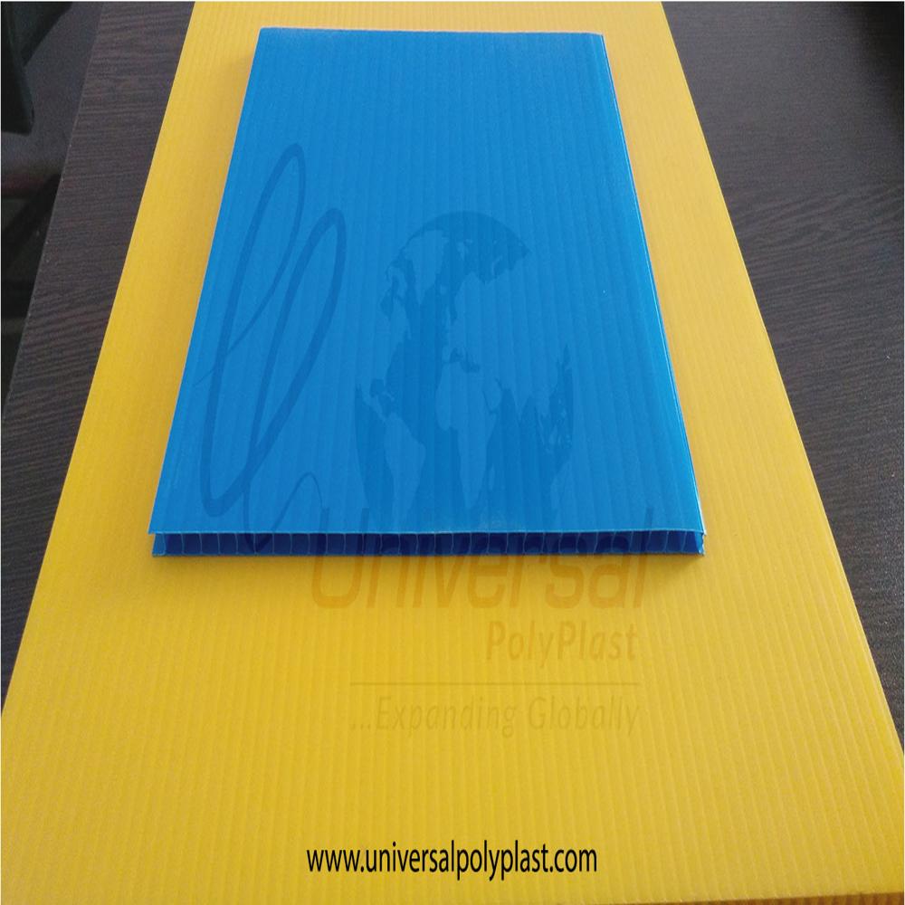 5mm Yellow Pp Flute Board - Size: Standard