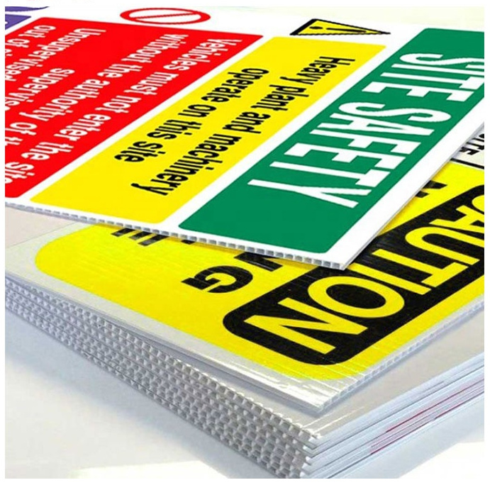 5mm Yellow Pp Flute Board - Size: Standard