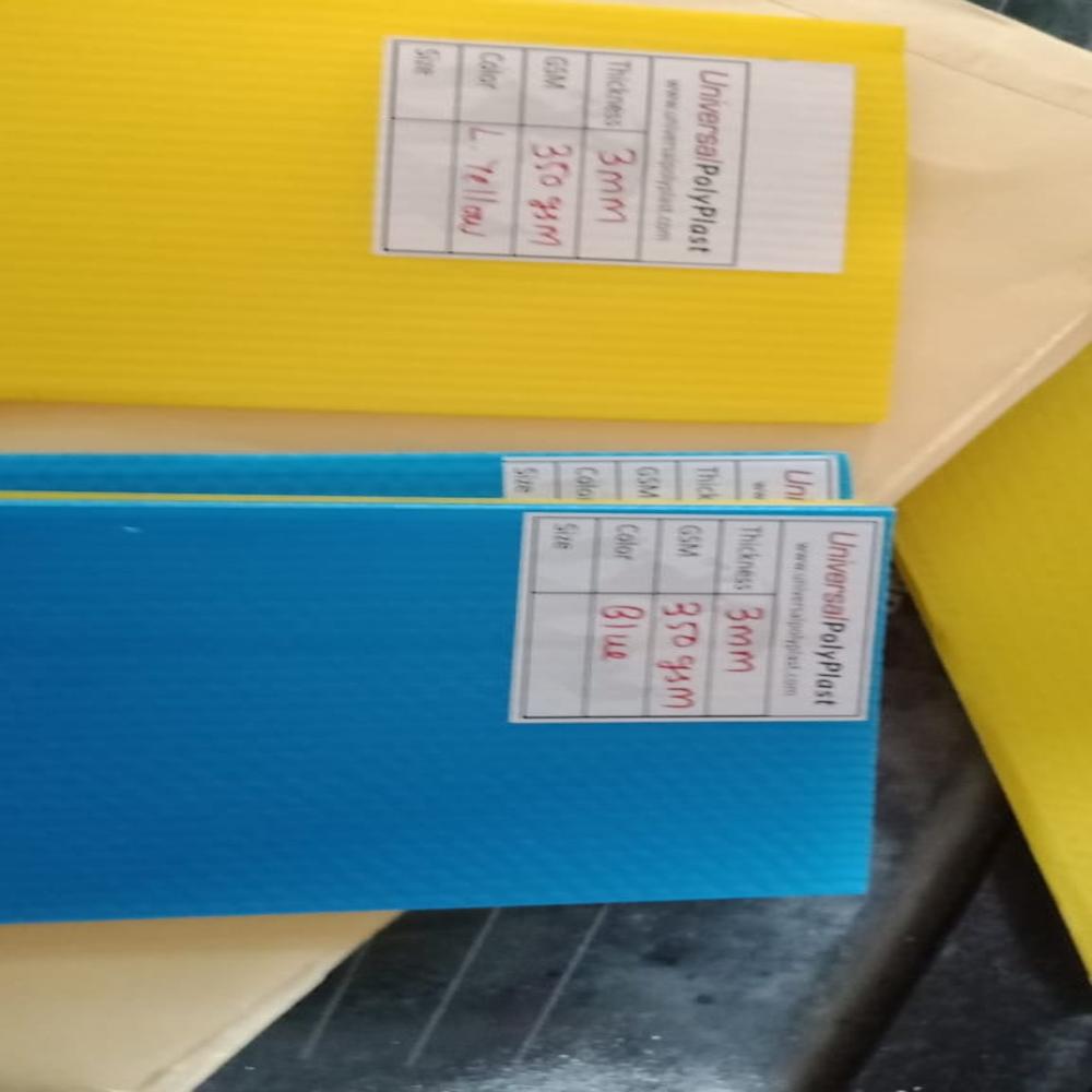 Yellow PP Corrugated Sheet
