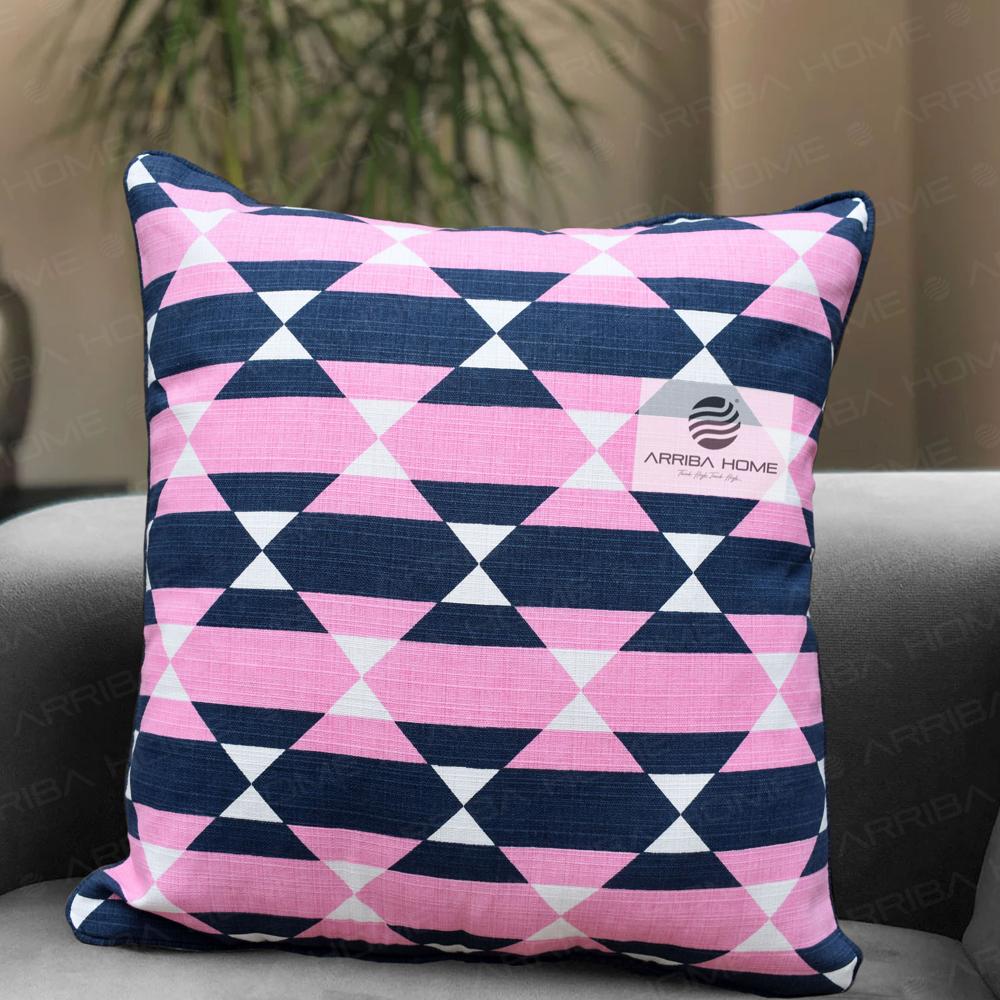 Geometric Printed slub Cushion Covers