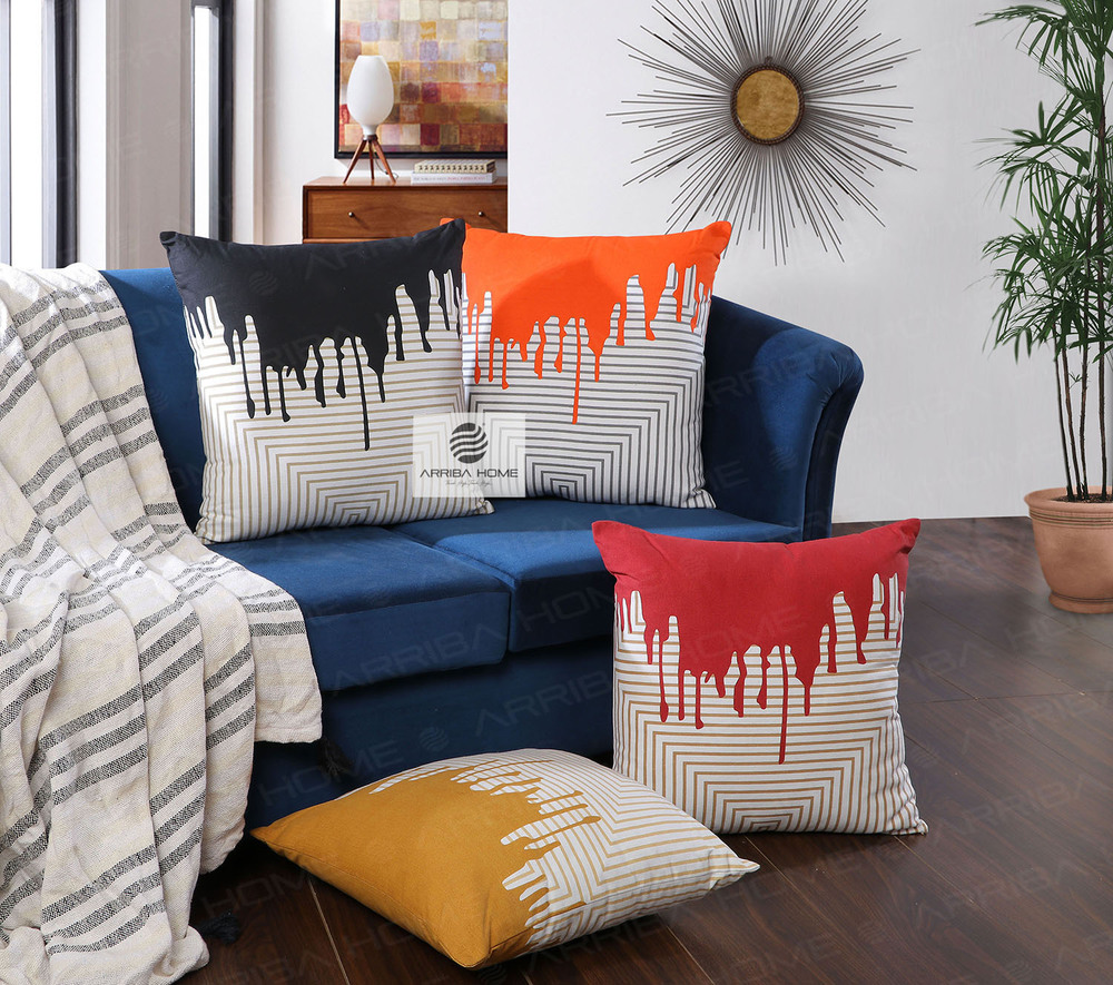Abstract Cotton Printed Cushion Covers