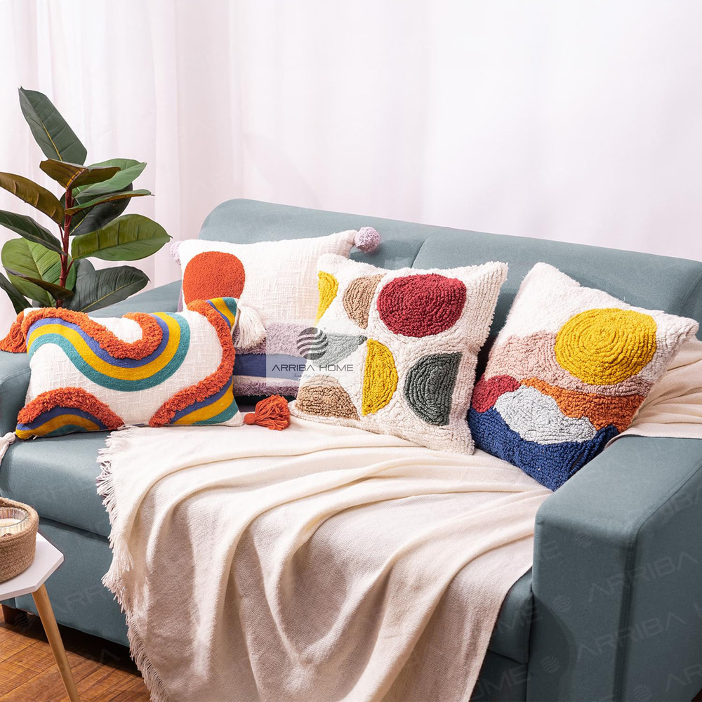 Cotton Tufted Cushion Covers