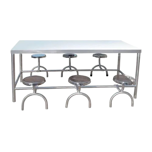 Ss Canteen Table With 6 Seater - Features: High Quality