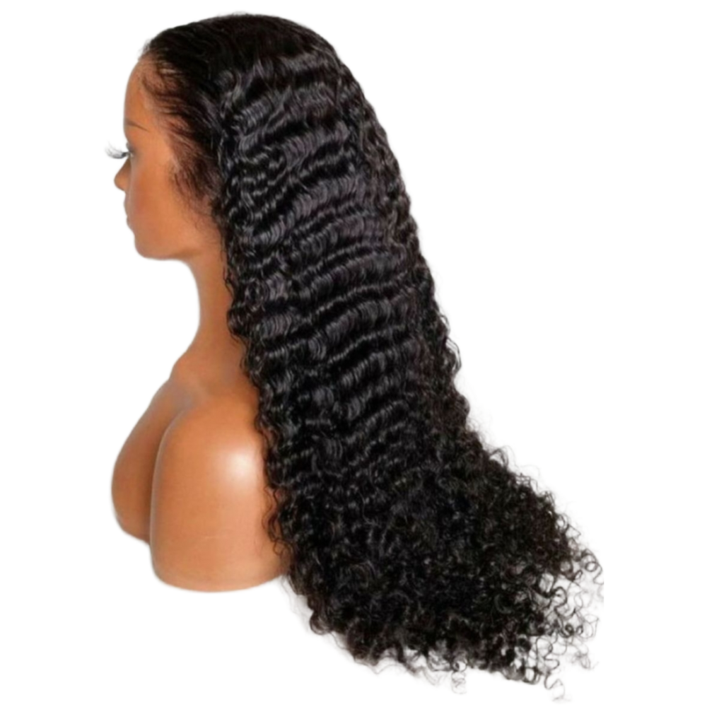 Deep Wave Lace Wig - Color: Natural Black Colour
