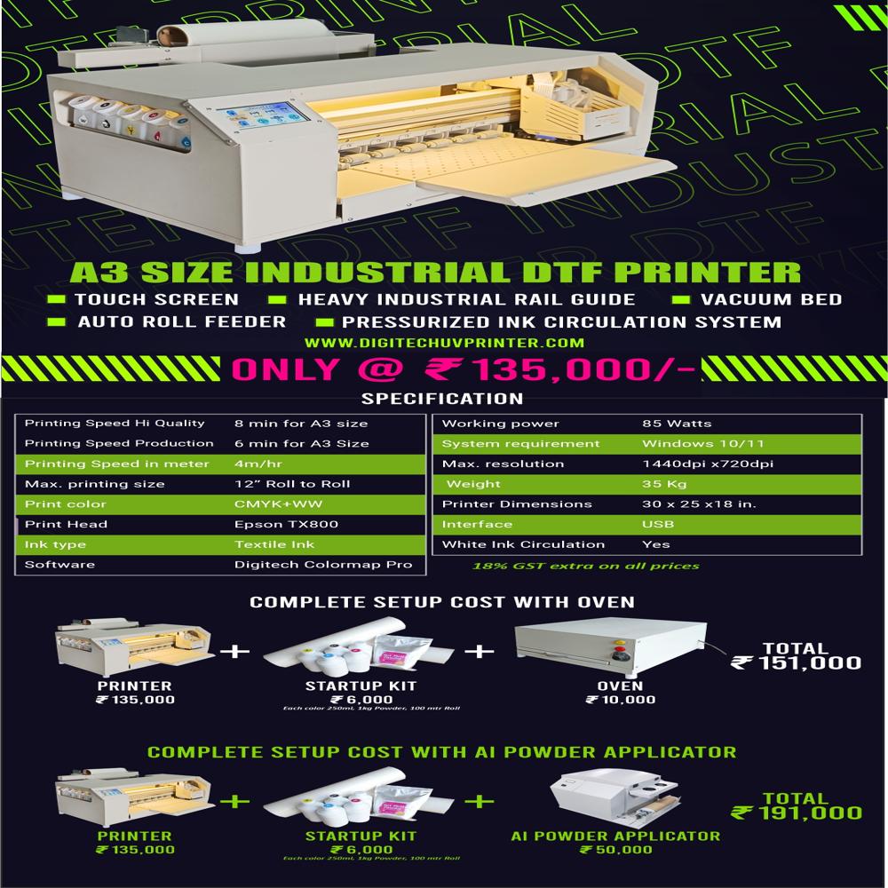 Fabrica A3 Dtf Printer - Application: Industrial