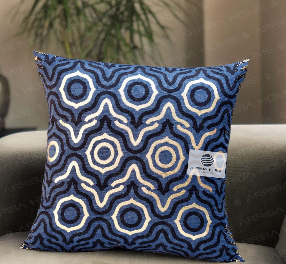 Foil Print Cotton Cushion Covers