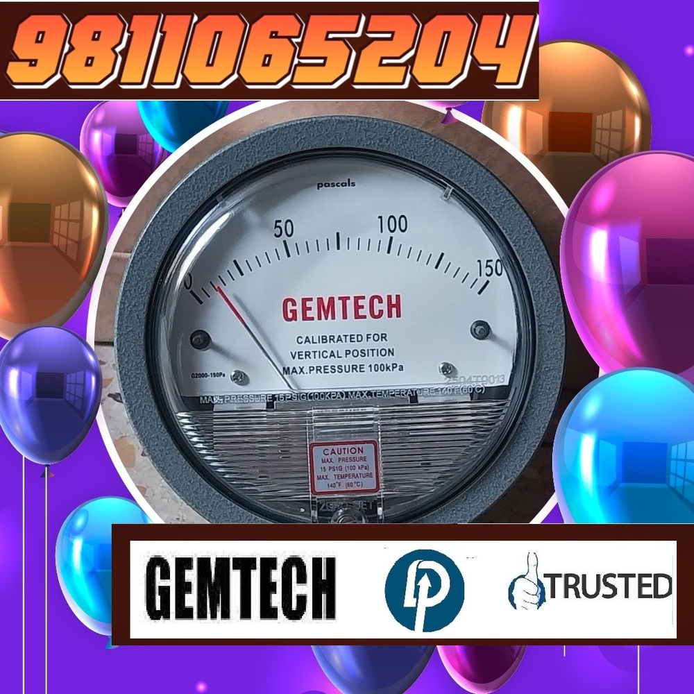 Popular Cities GEMTECH Differential Pressure Gauge Wholesalers NR. Allahabad