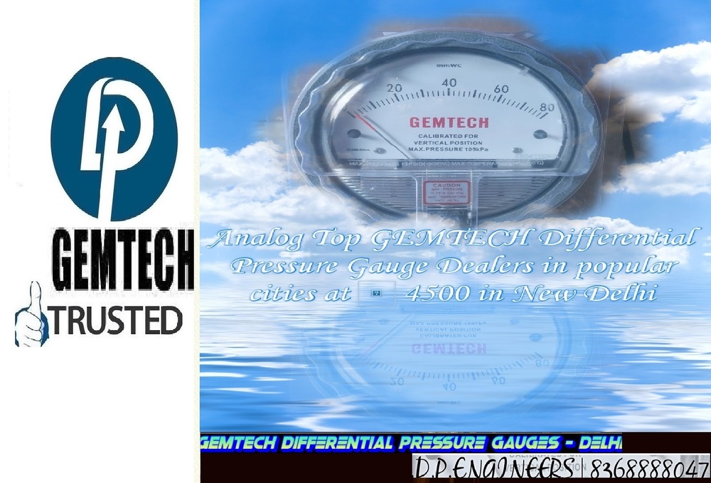 Popular Cities GEMTECH Differential Pressure Gauge Wholesalers NR. Rajkot
