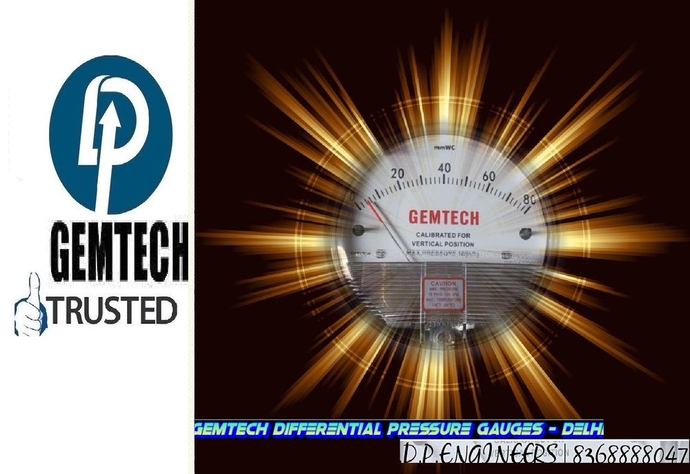 Popular Cities GEMTECH Differential Pressure Gauge Wholesalers NR. Rajkot