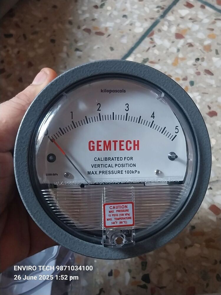GEMTECH Differential Pressure Gauge Wholesaler From Najafgarh Industrial Area Delhi