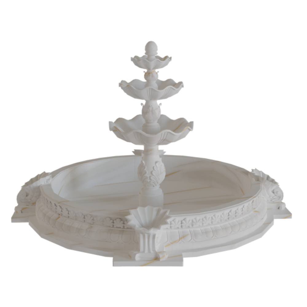3 Tier Stylish Marble Fountain