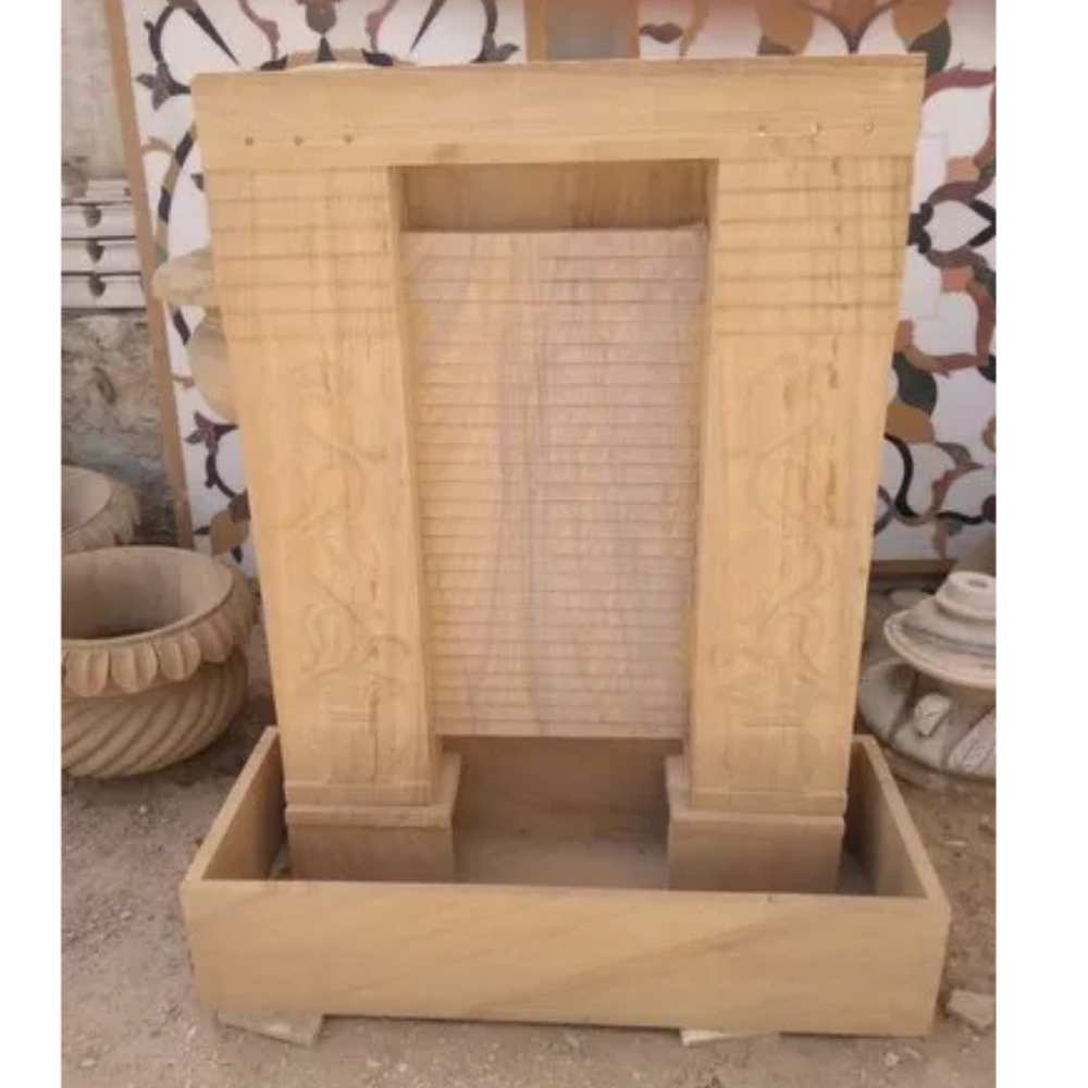 Rainbow Teakwood Stone Water Fountain