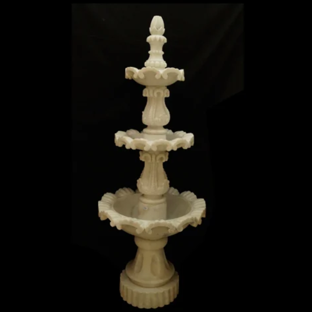 Marble White Water Fountain