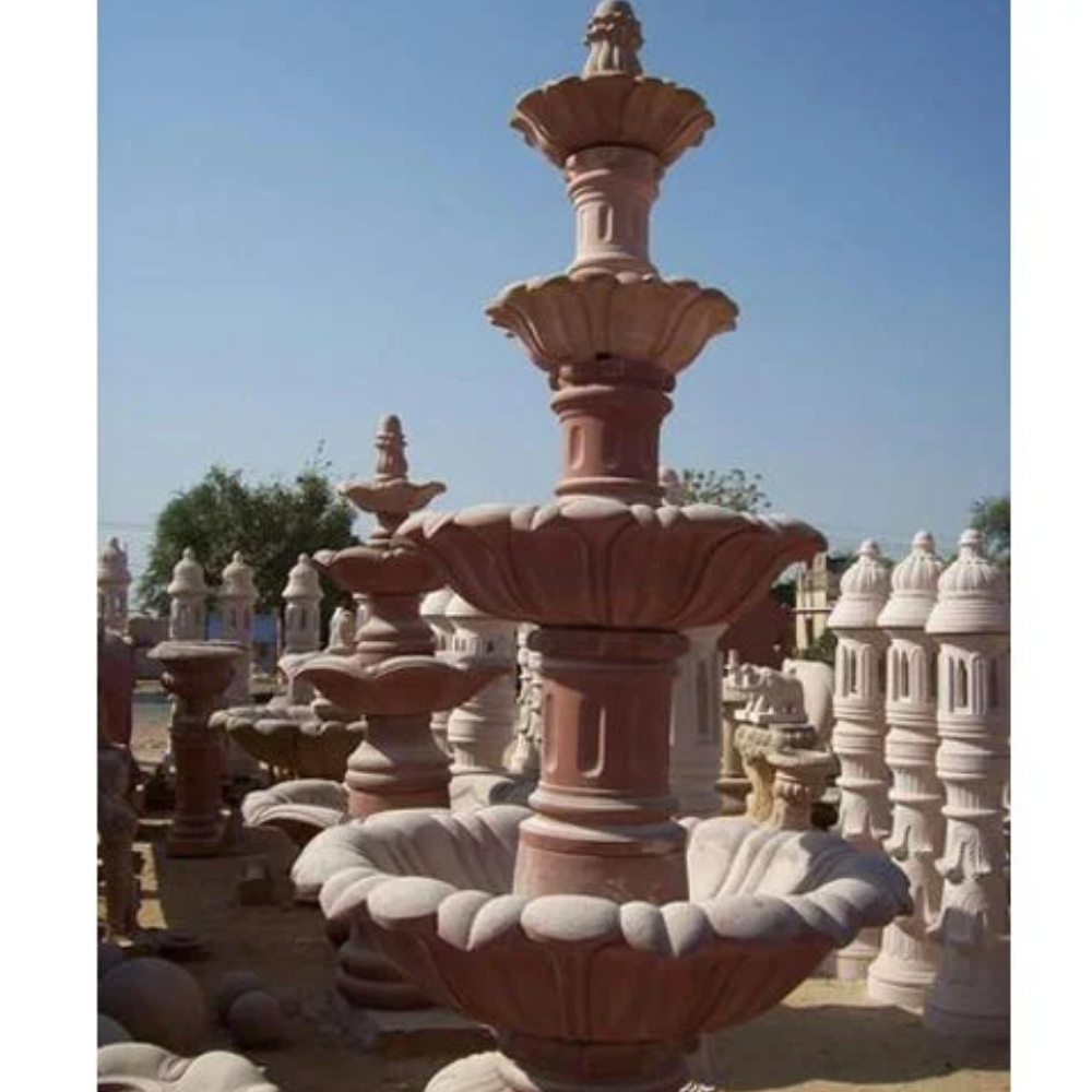 3 tier stone water fountain