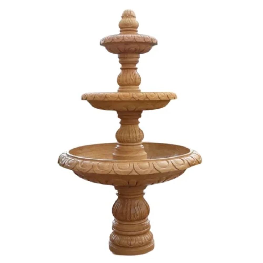 3 tier stone water fountain