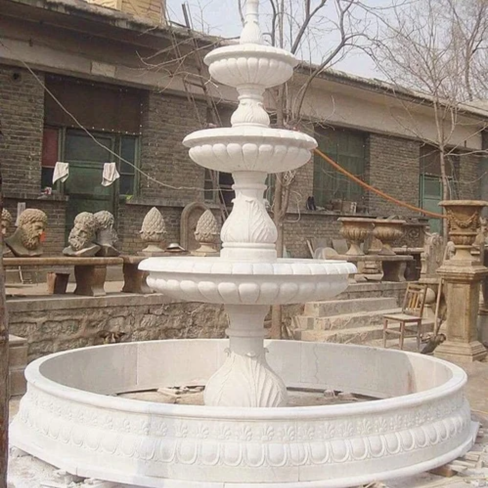 3 Tier Marble Outdoor Fountain