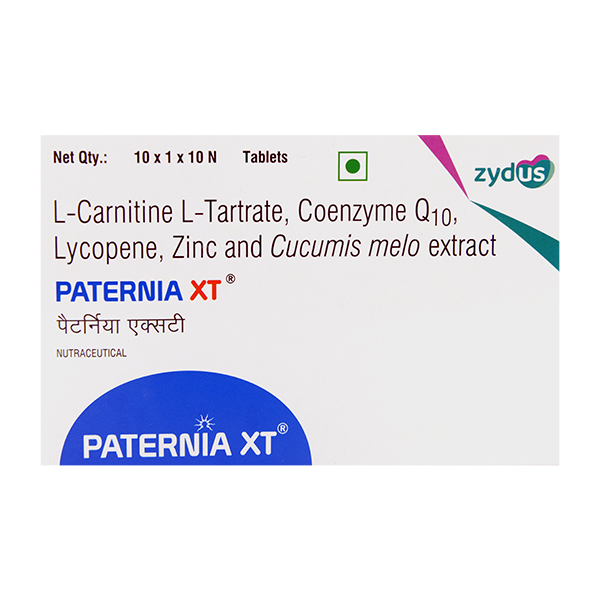 Zycafy Paternia Xt - Ingredients: L Carnitine L Tartrate (Levo Carnitine): 1