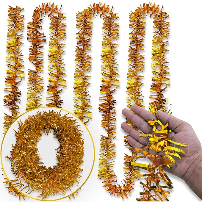 Premium 80 Feet Metallic Paper Long Garland Streamer- Multicolor (1 Pcs)