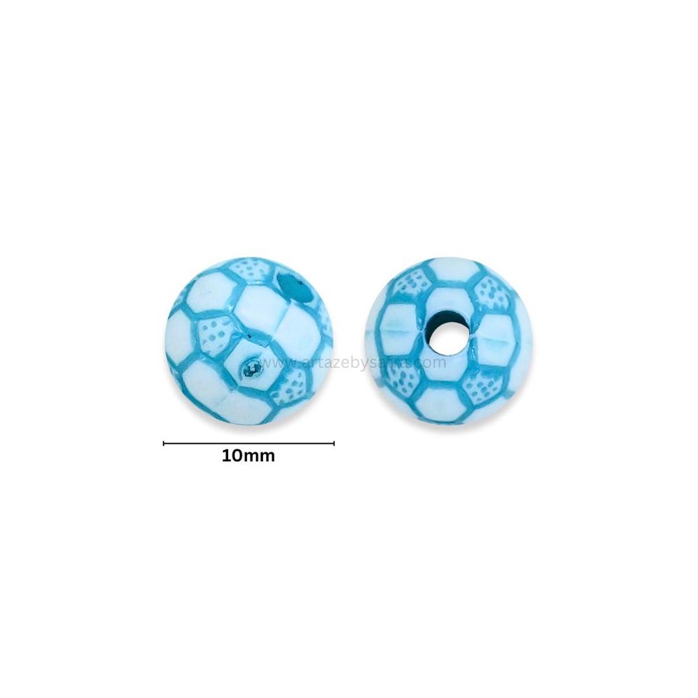 Assorted Textured Round Beads | Size : 10mm