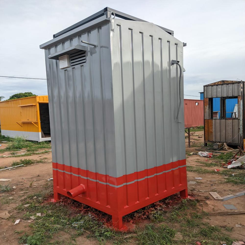 4x4 Feet Ms Fabricated Portable Toilet - Color: Gray