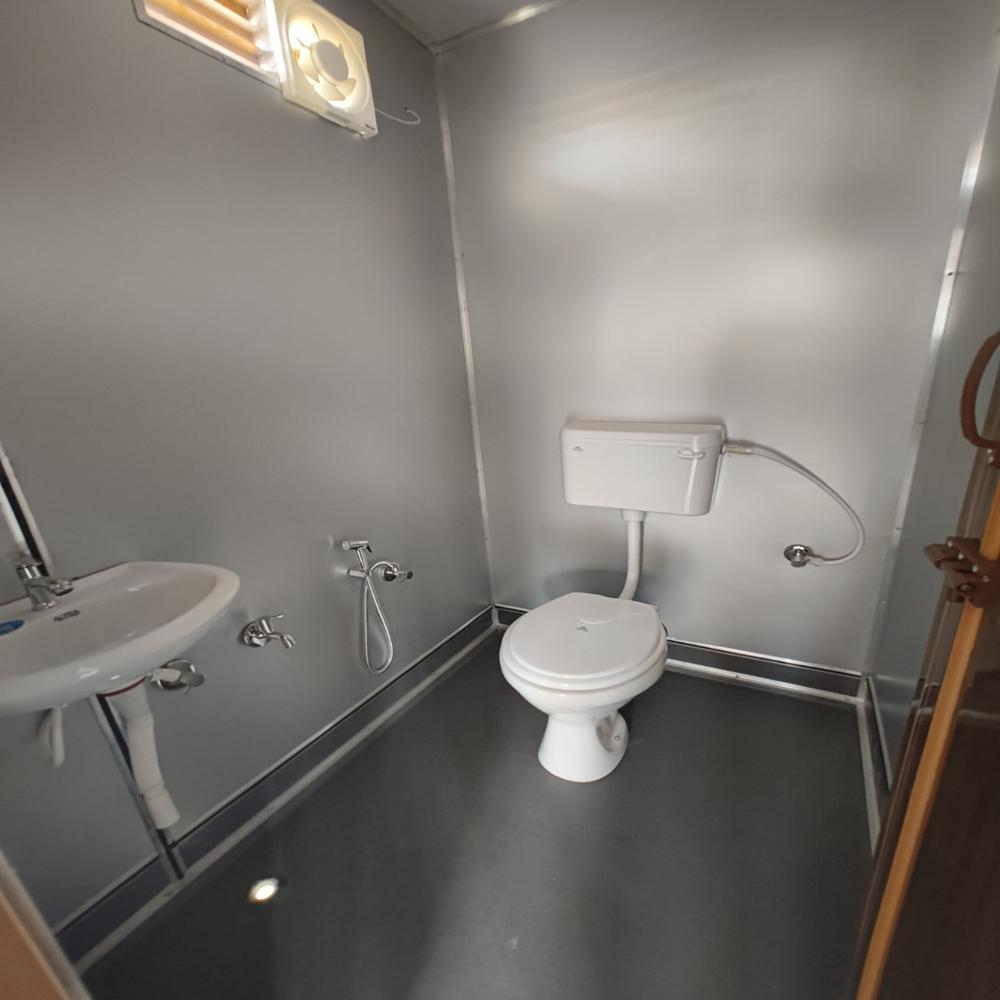 4x4 Feet Ms Fabricated Portable Toilet - Color: Gray