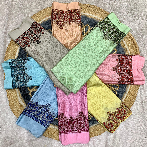 Turkey Saree With Beautiful Print With Extreme Soft Feel