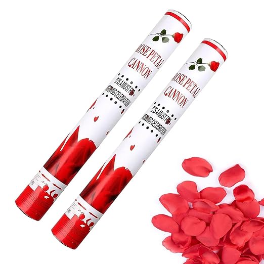 Party Poppers For Birthday | Rose Petal Colour Red