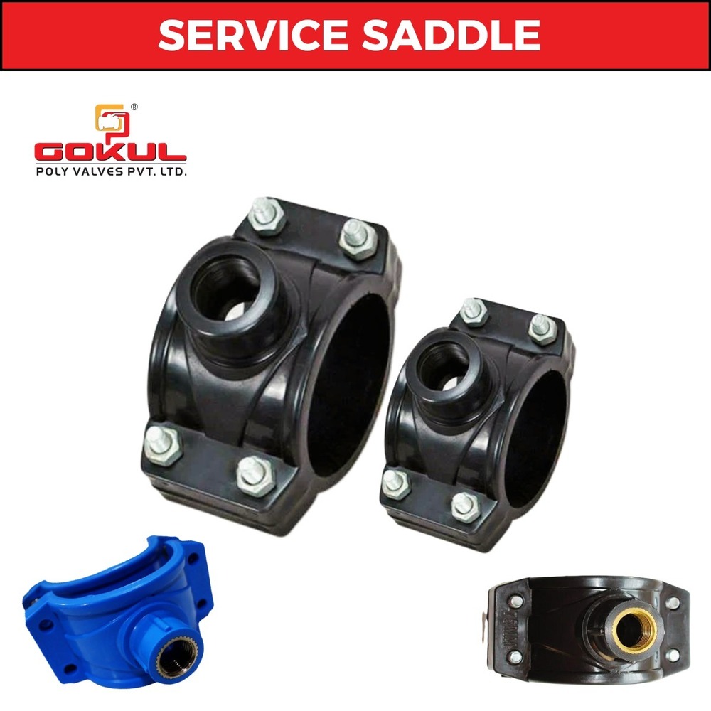 Plastic Blue Service Saddle - Application: Industrial & Water Line