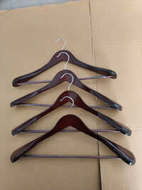 Dark Brown Wooden Hangers - Features: Coats