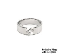 92.5 Silver Solitaire Ring