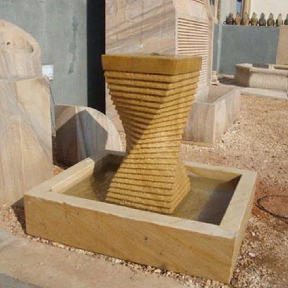 Outdoor Decorative Beautiful Sandstone Water Fountain