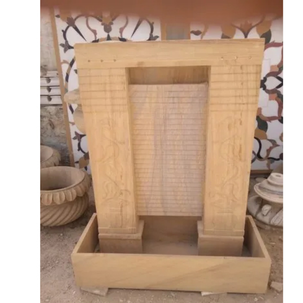 teakwood stylish sandstone fountain