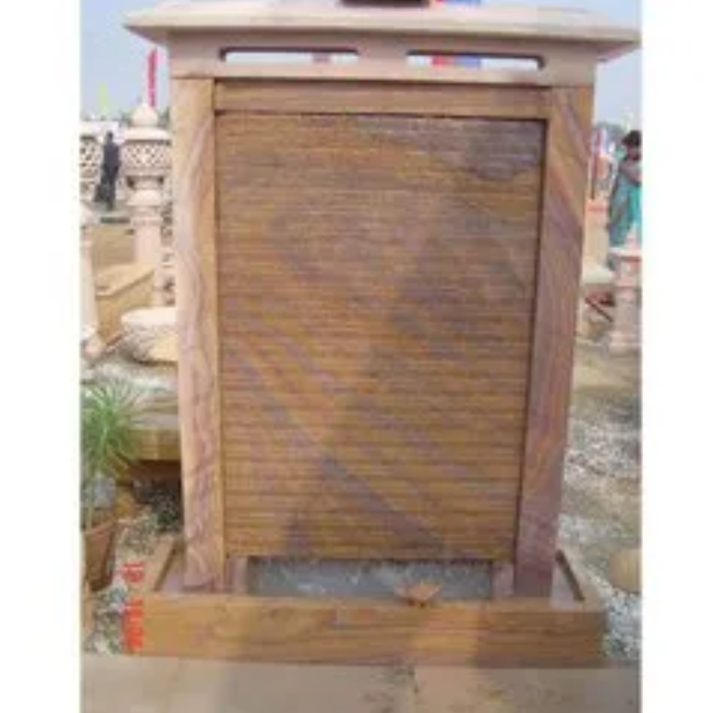 teakwood stylish sandstone fountain