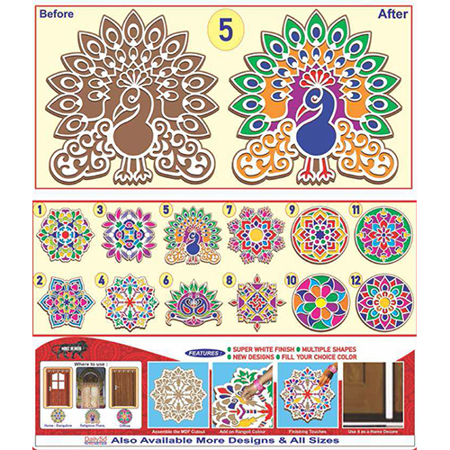 16x16 Inch DIY MDF Rangoli