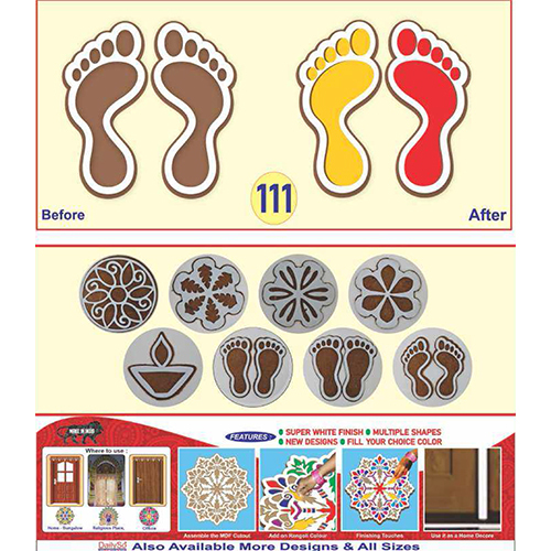 4x4 Inch DIY MDF Rangoli