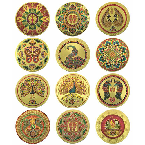 4x4 Inch Micro Gold Rangoli