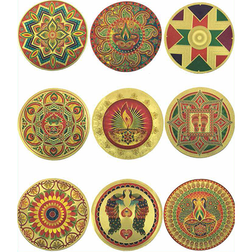 6x6 Inch Micro Gold Rangoli