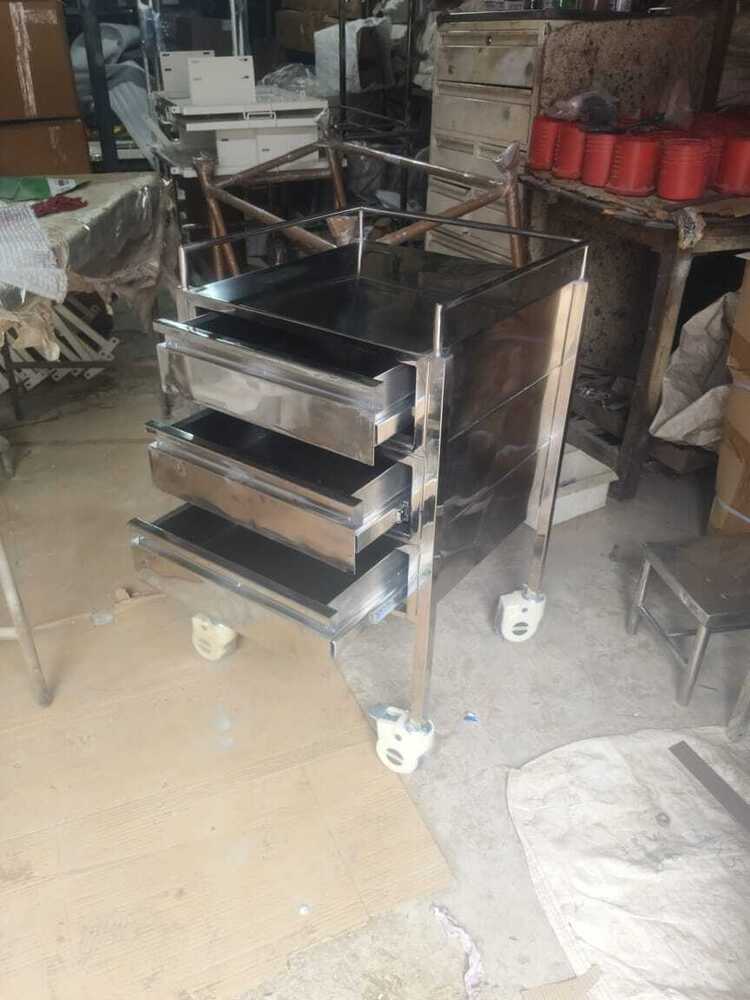 Medicine Trolley Full SS 3 Drowers GM 9047C