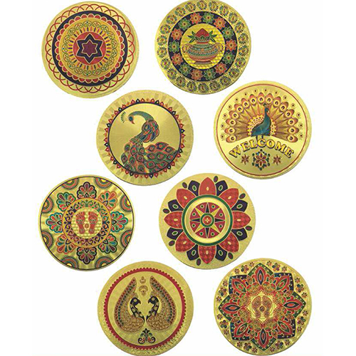 6x6 Inch Micro Gold Rangoli